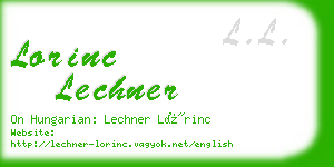 lorinc lechner business card